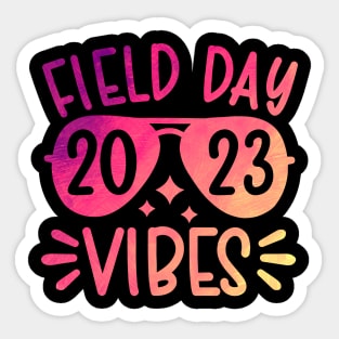 Colorful Field Day Vibes 2023 Funny Field Day Vibes Teacher Sticker